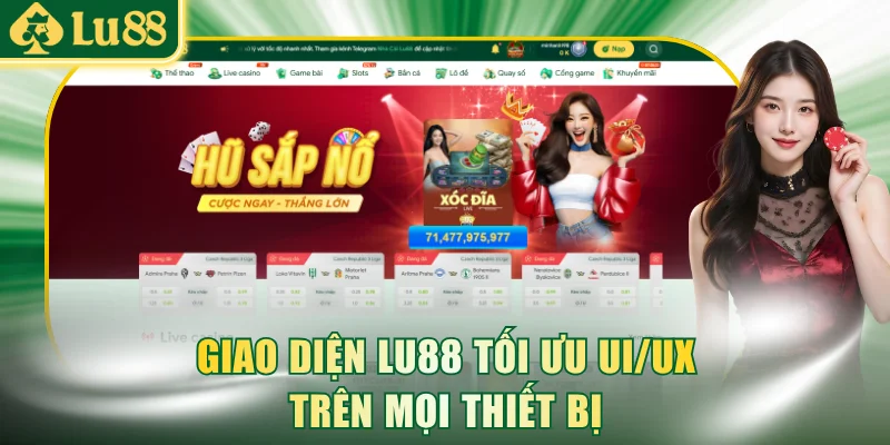 Giao diện LU88 tối ưu UI/UX trên mọi thiết bị